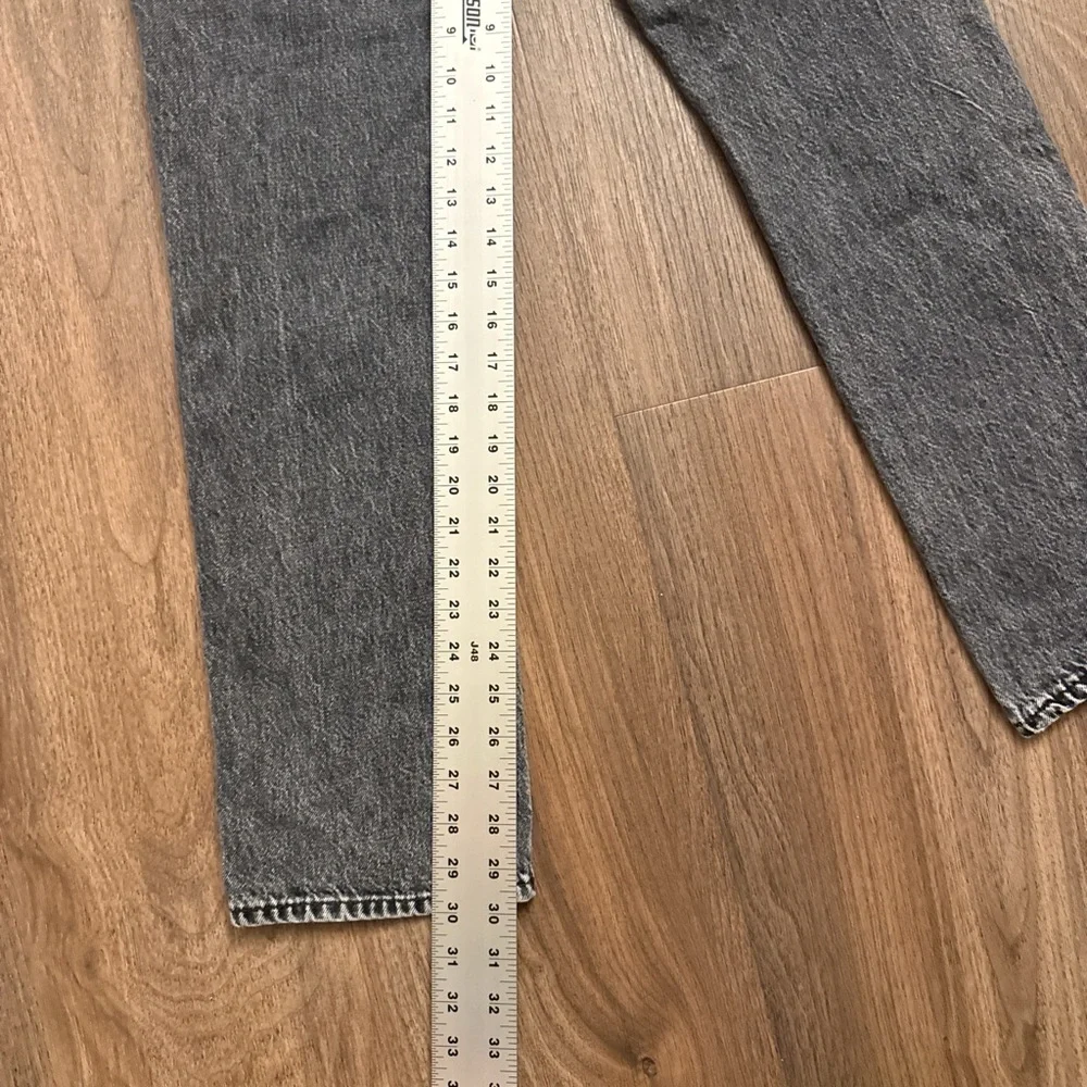 Slvrlake Stella high waisted straight leg, black gray jeans, size 28